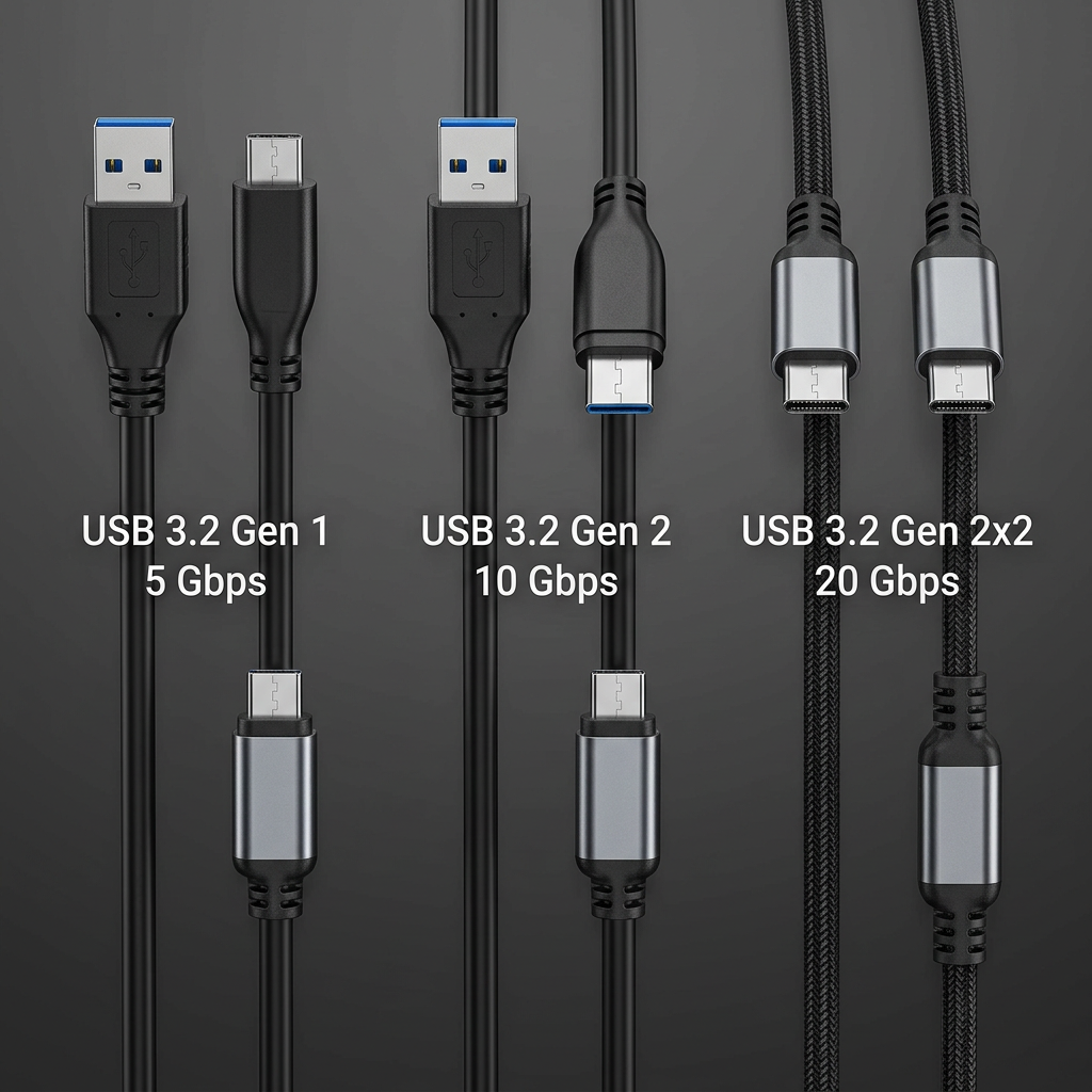 USB 3.2版本命名解析与选型指南：Gen 1、Gen 2与Gen 2×2的技术区别