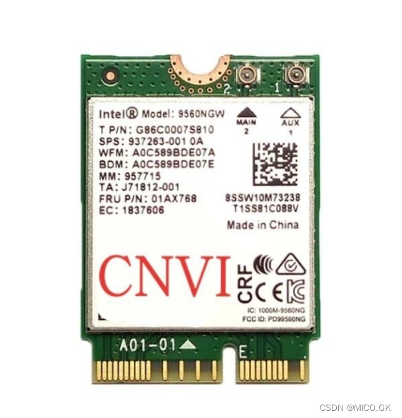 mini pcie / m2 NGFF / CNVI 模块区分图