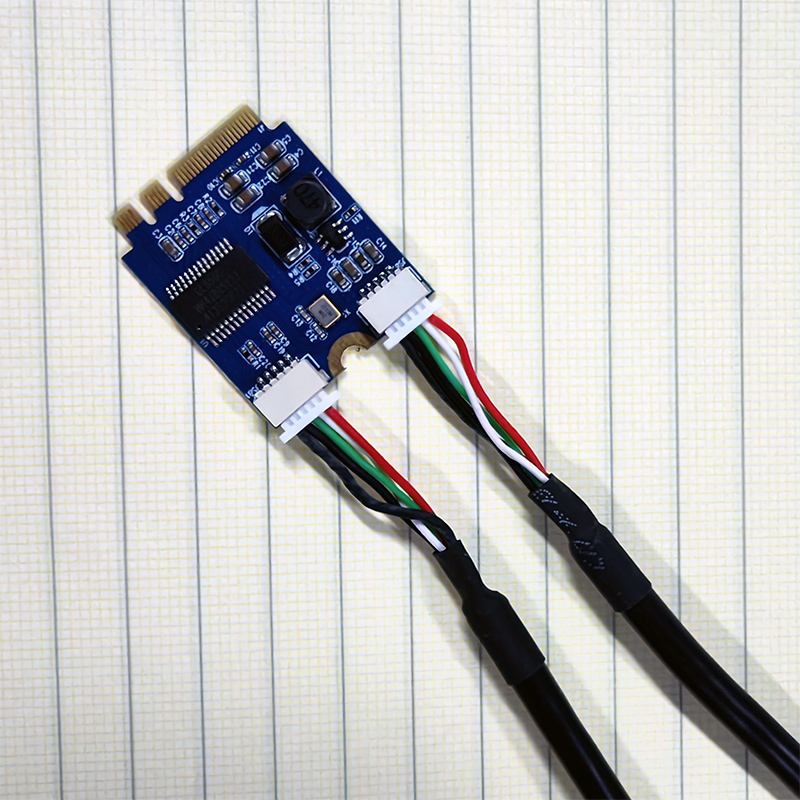 西霸E3-M2AD2U2 M.2转USB2.0扩展卡 2口（A+E Key）
