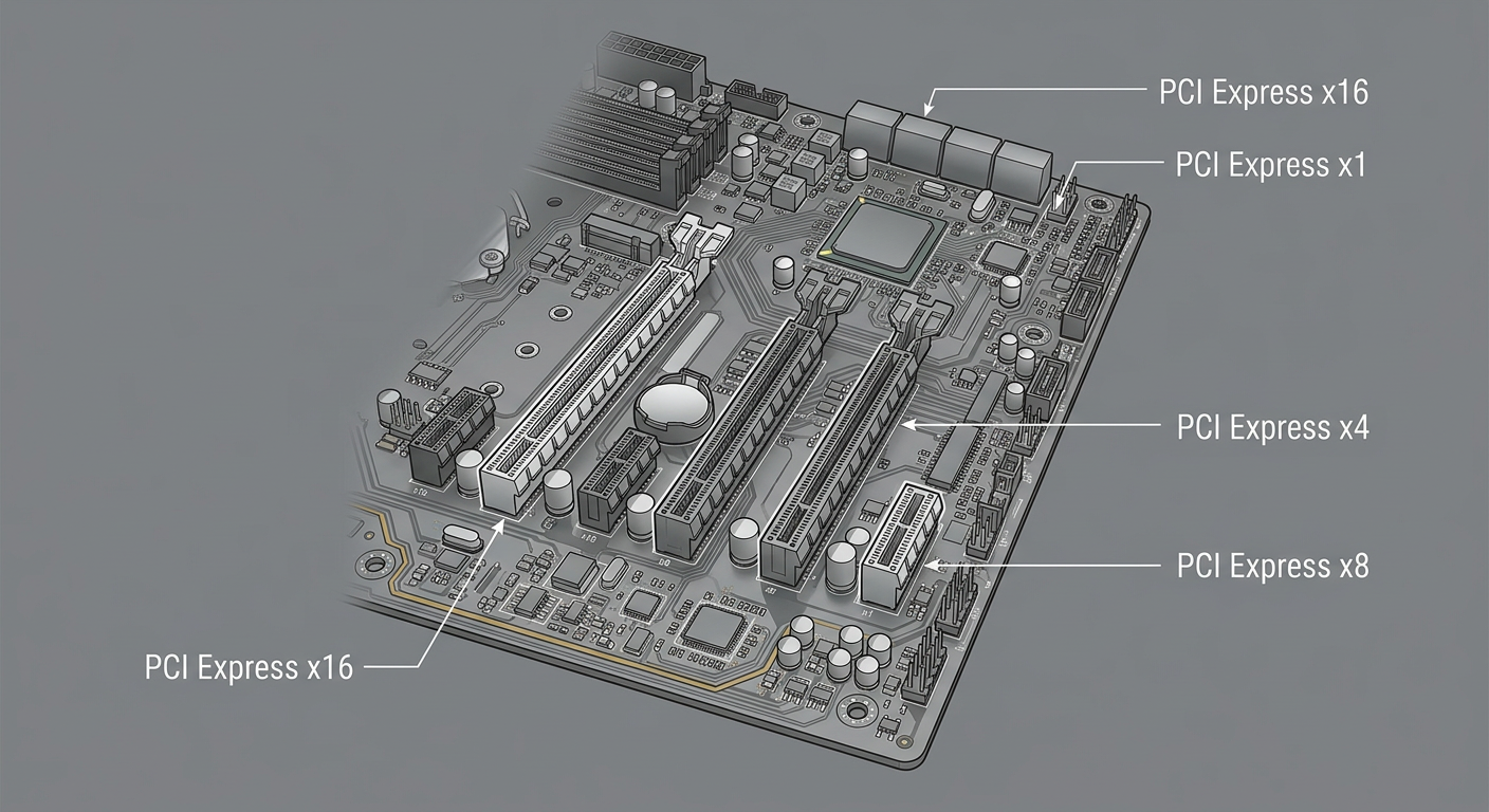 PCIe x1, x4, x8, x16 插槽工业主板实物图